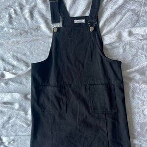 mod ref black overall dress size s
